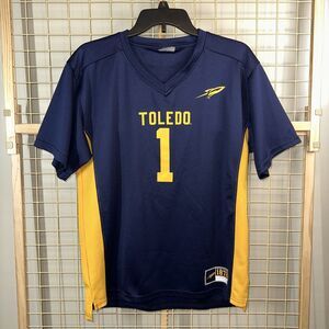 Toledo Rockets Youth XL 16-18 Navy Blue V Neck Jersey Style Shirt #1